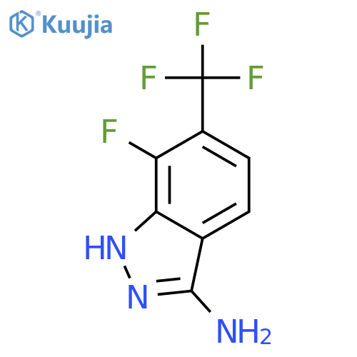 1H-Indazol-3-amine, 7-fluoro-6-(trifluoromethyl)- structure