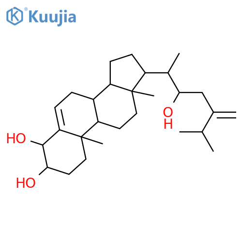 Ergosta-5,24(28)-diene-3,4,22-triol; (3β,4β,22R)-form structure