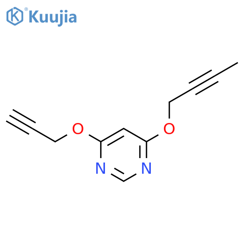 Pyrimidine, 4-(2-butynyloxy)-6-(2-propynyloxy)- (9CI) structure