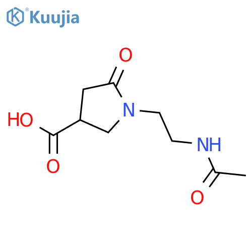 1-(2-acetamidoethyl)-5-oxopyrrolidine-3-carboxylic acid structure
