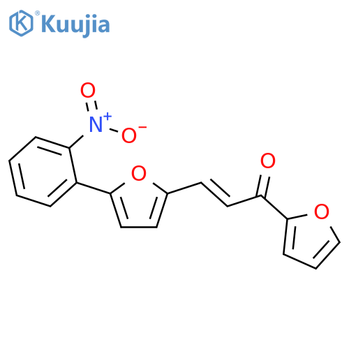 (2E)-1-(furan-2-yl)-3-[5-(2-nitrophenyl)furan-2-yl]prop-2-en-1-one structure