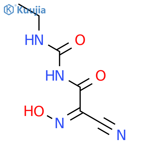 E-1-(2-Cyano-2-hydroxyiminoacetyl)-3-ethylurea structure
