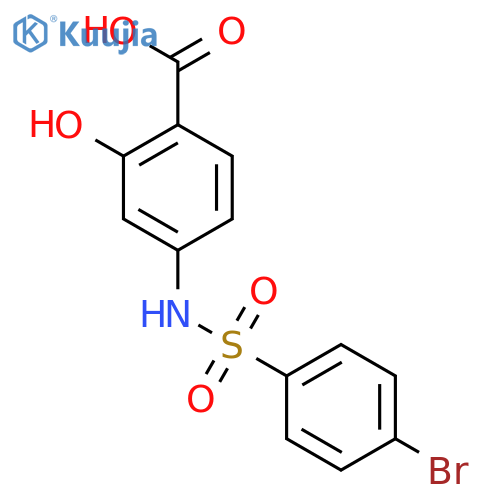 Benzoic acid, 4-[[(4-bromophenyl)sulfonyl]amino]-2-hydroxy- structure