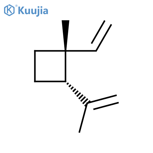 Cyclobutane, 1-ethenyl-1-methyl-2-(1-methylethenyl)-, (1R,2S)-rel- structure