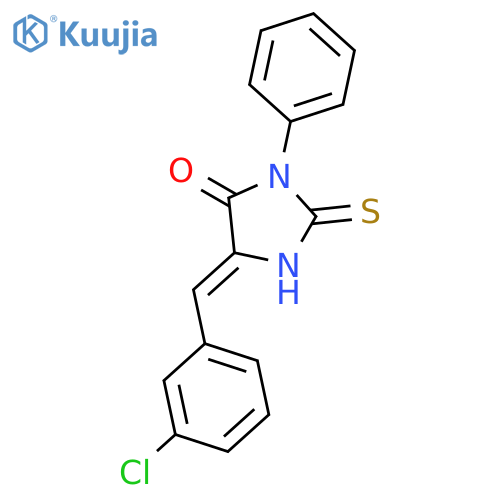 (5E)-5-(3-Chlorobenzylidene)-2-mercapto-3-phenyl-3,5-dihydro-4H-imidazol-4-one structure