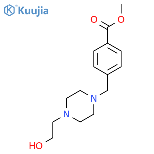 4-[4-(2-Hydroxy-ethyl)-piperazin-1-ylmethyl]-benzoic acid methyl ester structure