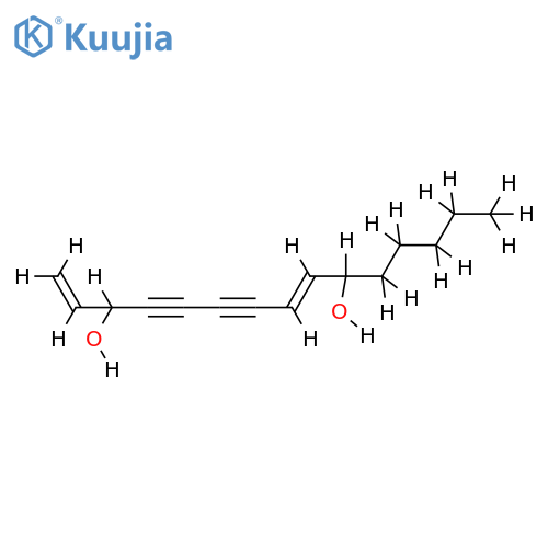 pentadeca-1,8t-diene-4,6-diyne-3,10-diol structure