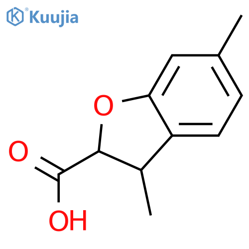 3,6-dimethyl-2,3-dihydro-1-benzofuran-2-carboxylic acid structure