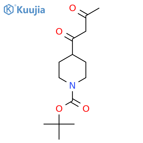 Tert-butyl 4-(3-oxobutanoyl)piperidine-1-carboxylate structure