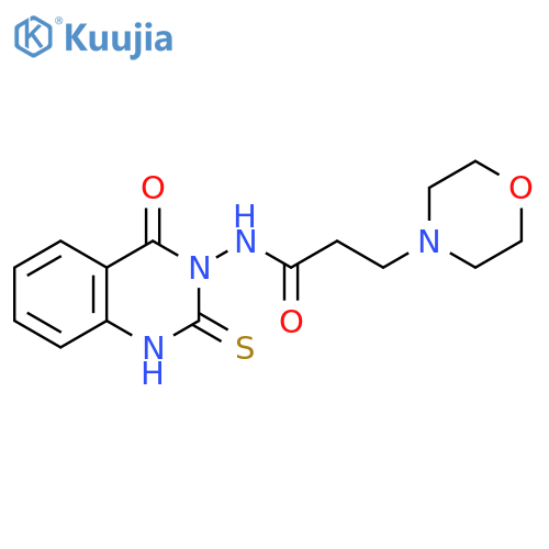 3-(morpholin-4-yl)-N-(4-oxo-2-sulfanylidene-1,2,3,4-tetrahydroquinazolin-3-yl)propanamide structure