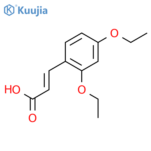 (2E)-3-(2,4-diethoxyphenyl)prop-2-enoic acid structure