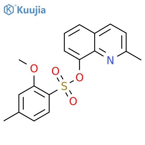2-methylquinolin-8-yl 2-methoxy-4-methylbenzene-1-sulfonate structure