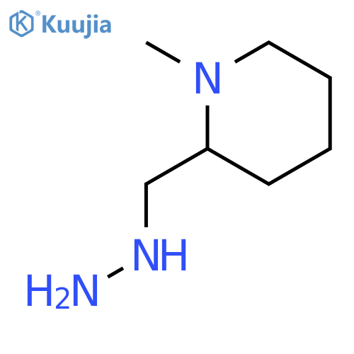 2-(hydrazinylmethyl)-1-methylpiperidine structure