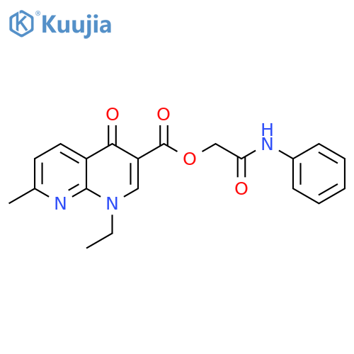 (phenylcarbamoyl)methyl 1-ethyl-7-methyl-4-oxo-1,4-dihydro-1,8-naphthyridine-3-carboxylate structure