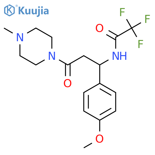 2,2,2-TRIFLUORO-N-[1-(4-METHOXYPHENYL)-3-(4-METHYLPIPERAZINO)-3-OXOPROPYL]ACETAMIDE structure
