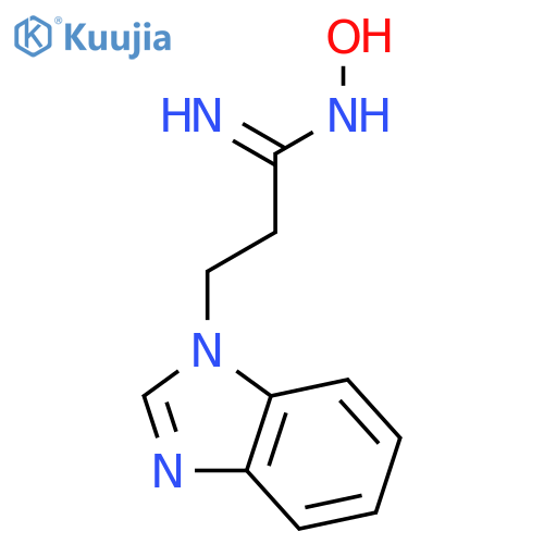 (E)-3-(1H-1,3-benzodiazol-1-yl)-N'-hydroxypropimidamide structure