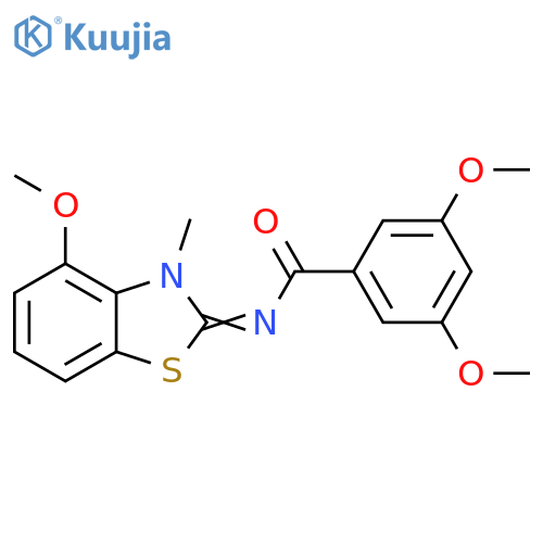3,5-dimethoxy-N-(2E)-4-methoxy-3-methyl-2,3-dihydro-1,3-benzothiazol-2-ylidenebenzamide structure