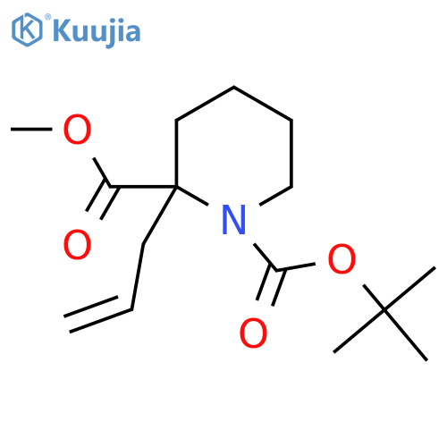 1-Tert-butyl 2-methyl 2-(prop-2-en-1-yl)piperidine-1,2-dicarboxylate structure