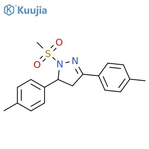 1-methanesulfonyl-3,5-bis(4-methylphenyl)-4,5-dihydro-1H-pyrazole structure