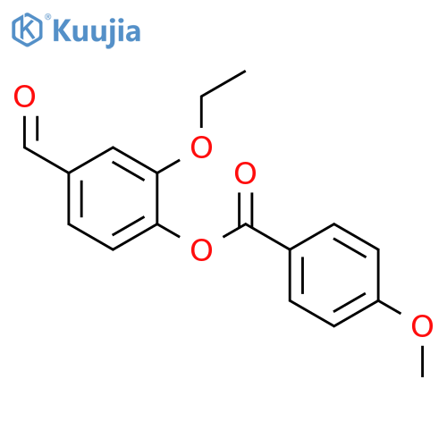 2-Ethoxy-4-formylphenyl 4-methoxybenzoate structure