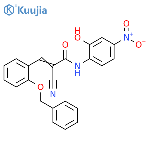 2-Cyano-N-(2-hydroxy-4-nitrophenyl)-3-[2-(phenylmethoxy)phenyl]-2-propenamide structure