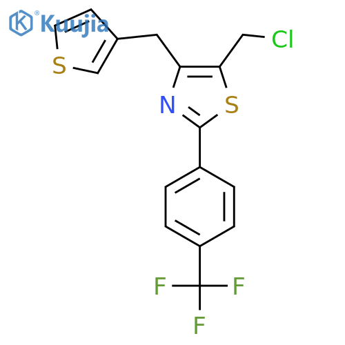 5-(Chloromethyl)-4-(3-thienylmethyl)-2-[4-(trifluoromethyl)phenyl]thiazole structure