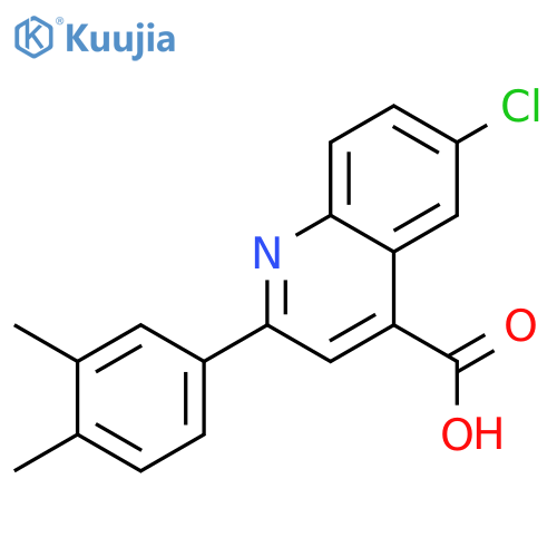 6-Chloro-2-(3,4-dimethylphenyl)quinoline-4-carboxylic acid structure