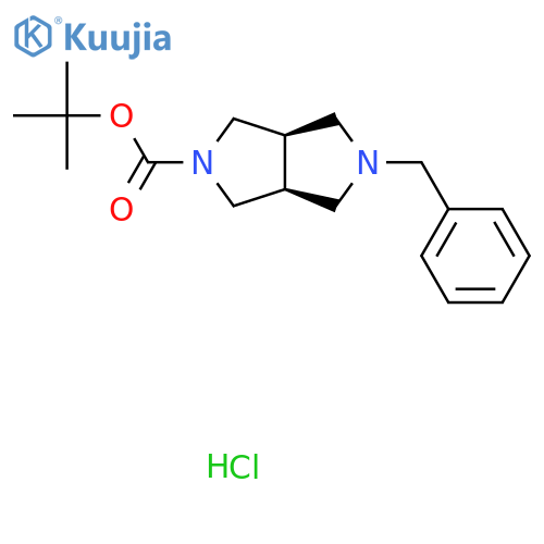 (3AR,6aS)-tert-butyl 5-benzylhexahydropyrrolo[3,4-c]pyrrole-2(1H)-carboxylate hydrochloride structure