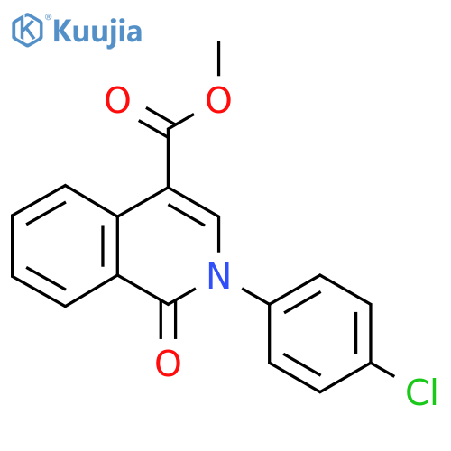 methyl 2-(4-chlorophenyl)-1-oxo-1,2-dihydroisoquinoline-4-carboxylate structure