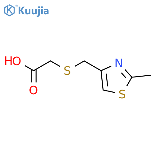 2-{(2-methyl-1,3-thiazol-4-yl)methylsulfanyl}acetic acid structure