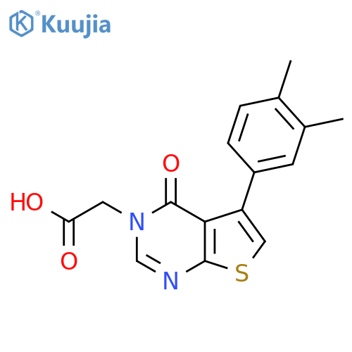 [5-(3,4-Dimethyl-phenyl)-4-oxo-4H-thieno[2,3-d]pyrimidin-3-yl]-acetic acid structure