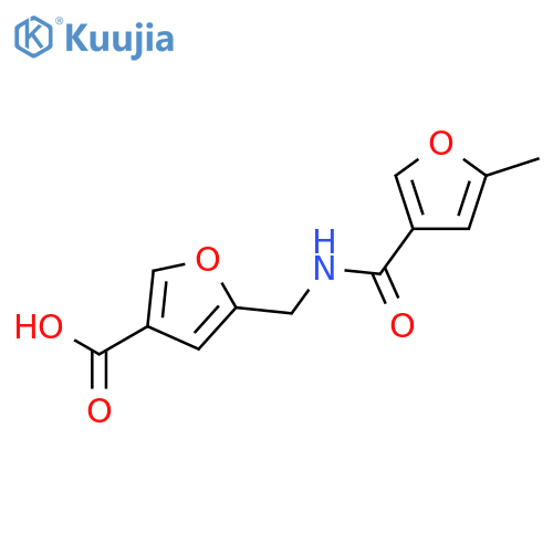 5-{(5-Methyl-furan-3-carbonyl)-amino-methyl}-furan-3-carboxylicacid structure