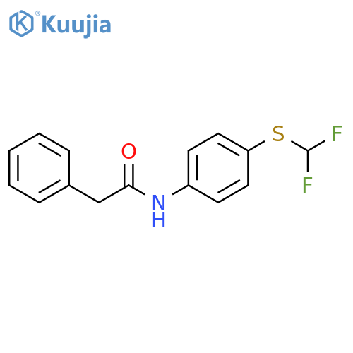 N-{4-(difluoromethyl)sulfanylphenyl}-2-phenylacetamide structure