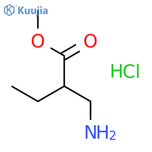 methyl 2-(aminomethyl)butanoate hydrochloride structure