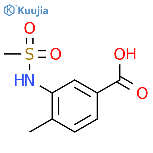 4-Methyl-3-(methylsulfonamido)benzoic acid structure