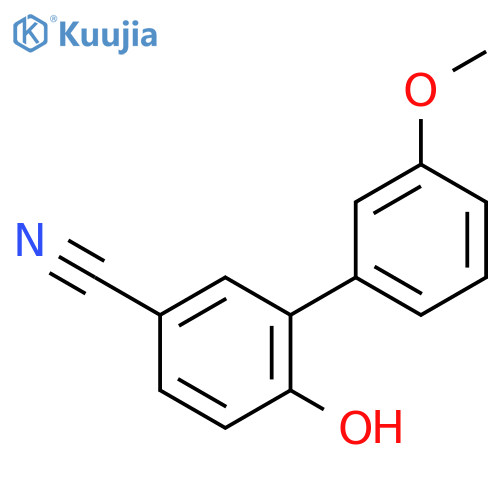 [1,1'-Biphenyl]-3-carbonitrile, 6-hydroxy-3'-methoxy- structure