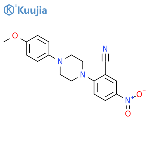 2-4-(4-Methoxyphenyl)piperazin-1-yl-5-nitrobenzonitrile structure