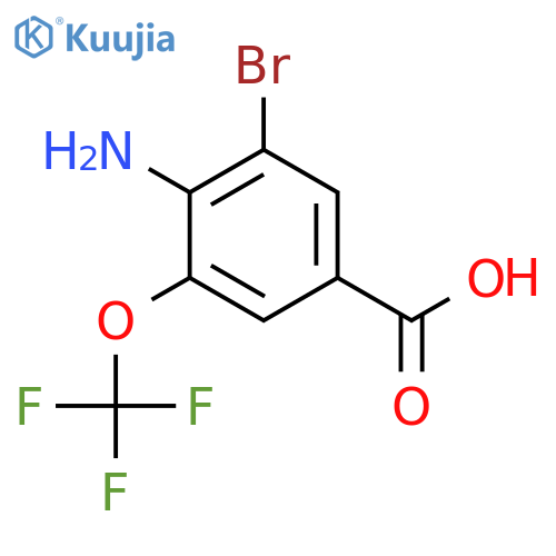 4-amino-3-bromo-5-trifluoromethoxybenzoic acid structure