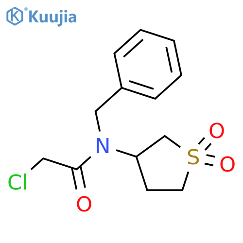 N-benzyl-2-chloro-N-(1,1-dioxo-1λ?-thiolan-3-yl)acetamide structure
