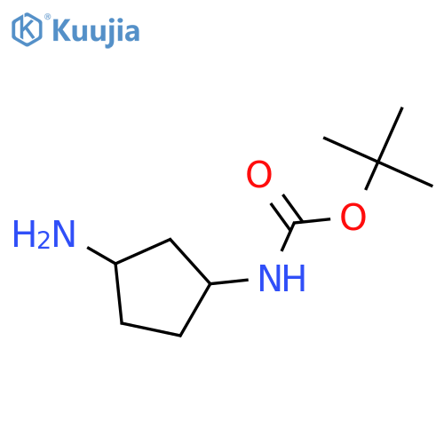 tert-butyl N-[cis-3-aminocyclopentyl]carbamate structure