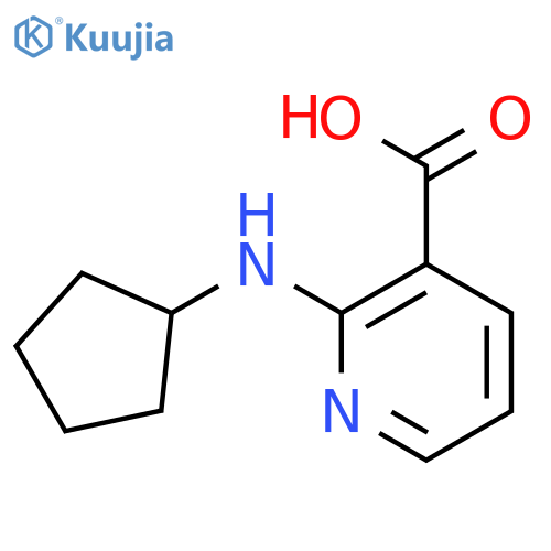 2-(cyclopentylamino)pyridine-3-carboxylic acid structure