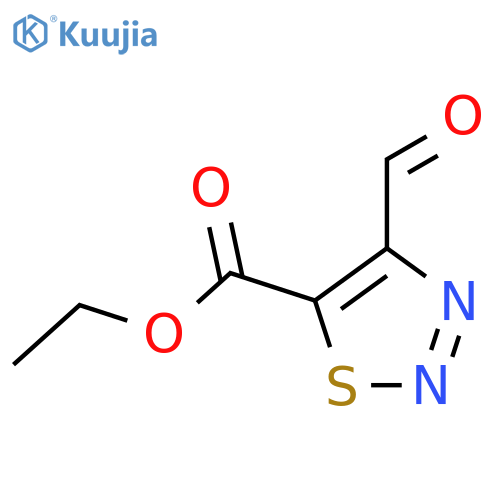 ethyl 4-formyl-1,2,3-thiadiazole-5-carboxylate structure