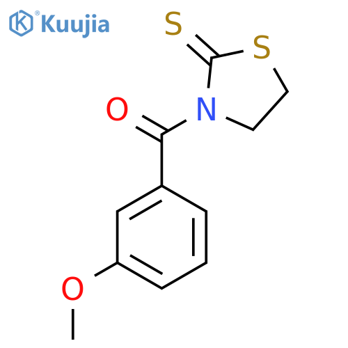3-(3-Methoxybenzoyl)-1,3-thiazolidine-2-thione structure