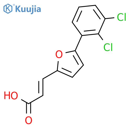 (2E)-3-[5-(2,3-dichlorophenyl)furan-2-yl]prop-2-enoic acid structure