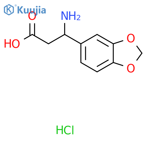 3-Amino-3-benzo[1,3]dioxol-5-yl-propionic acid hydrochloride structure