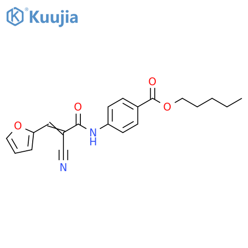 pentyl 4-(2E)-2-cyano-3-(furan-2-yl)prop-2-enamidobenzoate structure