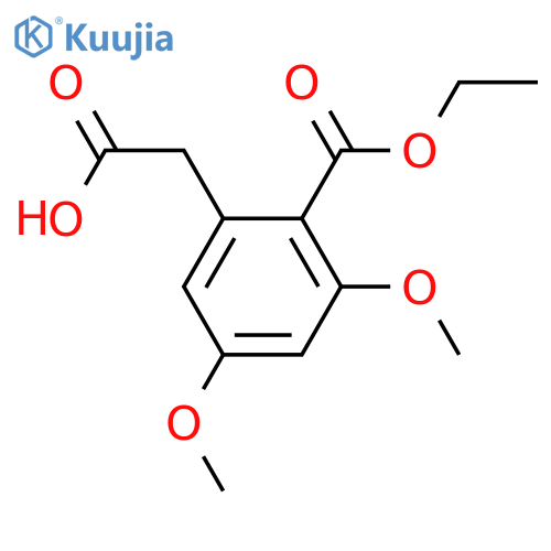 BENZENEACETIC ACID, 2-(ETHOXYCARBONYL)-3,5-DIMETHOXY- structure