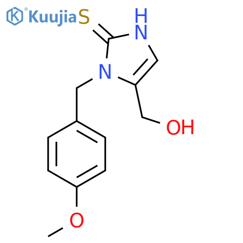 {1-[(4-methoxyphenyl)methyl]-2-sulfanyl-1H-imidazol-5-yl}methanol structure