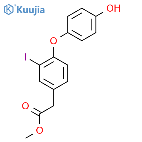 4-(4-Hydroxyphenoxy)-3-iodo-benzeneacetic Acid Methyl Ester structure