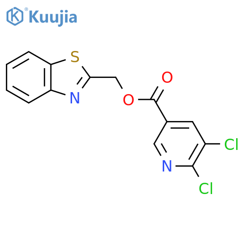 (1,3-Benzothiazol-2-yl)methyl 5,6-dichloropyridine-3-carboxylate structure